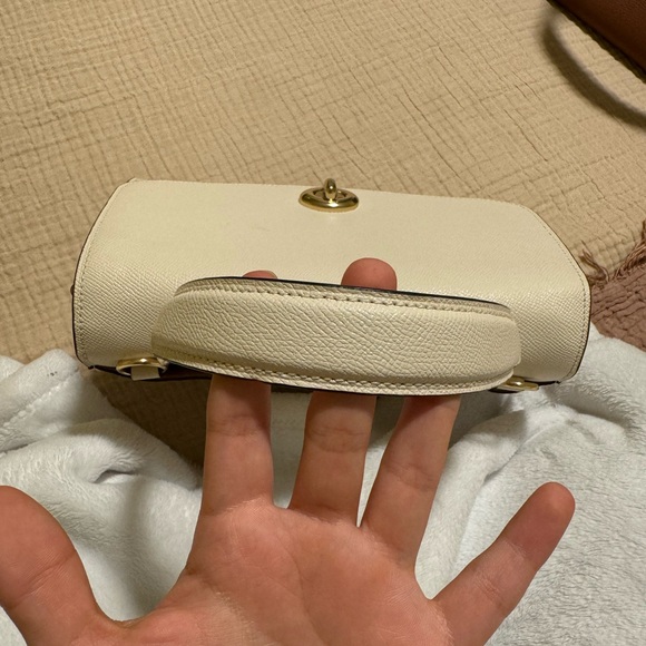 Coach Tilly Top Handle Satchel with Signature Canvas in Chalk - Picture 2 of 5